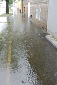 Szeged, rainstorm, 2010, 06, 18, forenoon, inundation, flood, rain, deep, water, pavement, side-walk, sidewalk, Kiss Lszl, Lszl Kiss