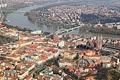 Szeged, cathedral, church, downtown, bridge, ship, keels, surface ships, aerial, air photograph, aerials, town, city, outskirts, city center, building estate, garden city, garden suburb, faubourg, museum, Mora Ferenc, traffic circle, house, houses, line of houses, street, streets, car, road, cars, building, buildings, park, green, garden, birds eye view, of birds eye view, environment, ambience, neighbor, neighborhood, everyday life, at home, countryside, aldermanry, plan, air, air photo, Tisza, grounds, parkland, Bertalan, Dom, Kiss Lszl, Lszl Kiss