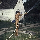 nude man, man, young, game, sportive, aspersion, nudist band, naturist place, naturist friends, naturism, sunbathing, on holiday, holiday home, holiday resort, recreation, Wejsz house, Szekesfehervar, nudism, dog, getting acquainted, naturist, nudist, naked, stripped, unclad, way of life, holidays, nature, affection, liking, love, friend, friends, woman, relaxation, repose, rest, disengagement, distraction, resource, sun, Hungary, CD 0102