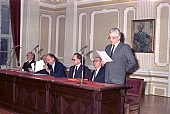 SZTE, Szeged, commemorative prayer, recollection, conference, convention, dr, SZOTE, Szent-Gyrgyi Albert, memory, meeting, harangue, spoken word, Nobel, award, assembly hall, board meeting, council-chamber, office, bureau, president, president office, univesity, erudite, learned, erudites, learnid from Szeged, science, professor emeritus, incorporate body, faculty, scientific conference, CD 0045, Kiss Lszl, Lszl Kiss