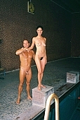 elte, gymnastic room, training, swimming pool, bath, bath, fitness, room, Budapest, nudist, naked, stripped, exhibitionist, naturist, fkk, 2003, CD 0083, swim
