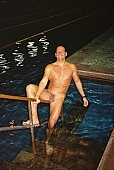 attitude, pose, posture, taking photographs, afterimage, naked, stripped, swimming pool, water, naturist programme, nudist programme, muscle, muscular, muscular man, naturist man, naturist, nudist, douche, bath, bath, nude man, naturism, nudism, unclothed, INF, in a state of nature, in the buff, in the nude, nude, body, man, woman, gymnastics, sport, gymnasium, gymnasia, training, team, recreation, relaxation, repose, rest, entertainment, elte, Budapest, CD 0065