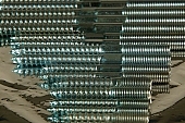 metal, screw, industry, industrial, lustre, female screw, steel, flat, gray, iron, tool, implement, mechanic, repairer, fitter, rig, gear, factory, fabrication, making, element, component, fixture, piece, metalworking, inanimate, lifeless, topic, matter, object, object, female screws, assembly, mixed, composite, a lot of, manifold, screwdriver, screwdriving, green, blue, bluish, puke, oil, unctuous, shred, order, grouped, perspective, lighting, light, close-up, macro, Kiss Lszl, Lszl Kiss