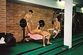 nudists, naturists, naked sportman, sportman, naturist sportman, nude man, nudist programme, naturist programme, sporting, physical training, hardener, gymnastic room, naturist man, weight, weight-lifting, naturist, nudist, naturist friends, game, fkk, INF, naturism, nudism, naked, stripped, unclothed, in a state of nature, in the buff, in the nude, nude, body, man, woman, gymnastics, sport, gymnasium, gymnasia, training, team, recreation, relaxation, repose, rest, entertainment, naturist girl, elte, Budapest, CD 0065