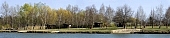 Szeged, panorama, panoramio, sunlight, beach, spring, water, trees, houses, sunbather, chalet, landscape, spare-time, leisure, time, on holiday, nature, camping, Kiss Lszl, Lszl Kiss