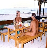 nudist lady, naturist woman, naturist man, boy, naturist parents, naturist family, nudist, St Martin, Club Orient, Orient, naturism, naturist, restaurant, meal, lunch, dinner, siesta, short nap, entertainment, terrace, wood furniture, chalet, nordic, soaking, tanning, island, sailing, boat, summer, naturist girl, club, girl, woman, man, sailing boat, unclad, stripped, naked, wet, peace, silence, quiet, affection, liking, love, unclothed, adult, nature, in the nature, blue, sand, sunlight, sunshine, coast, beach, wind, hair, pie in the sky, laughing, laugh, smile, together, coexistence, holidays, delight, zest for life, warm, water, ship, recreation, relaxation, repose, rest, confab, talking, on holiday, refection, 1988, CD 0034